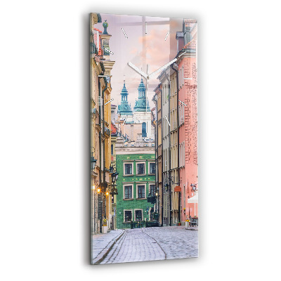 Ceas vertical de perete din sticlă Orașul Vechi din Varșovia