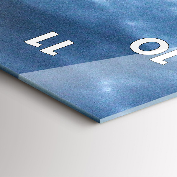 Ceas vertical de perete din sticlă Panorama New York-ului