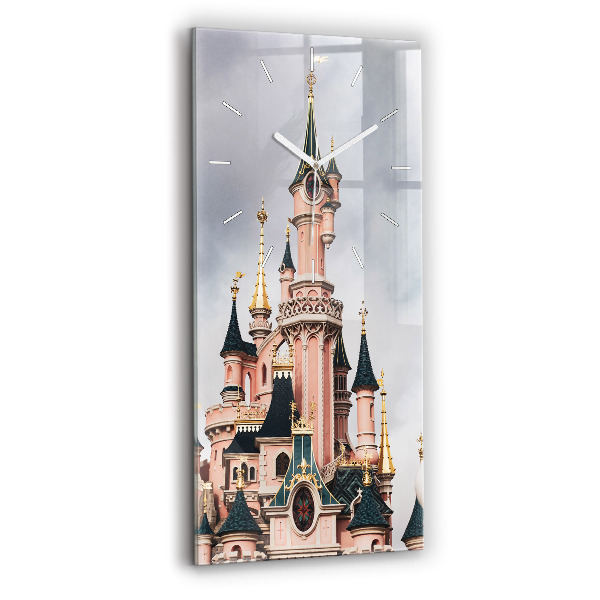 Ceas vertical de perete din sticlă Castelul Disneyland din Paris
