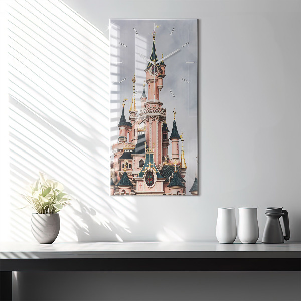 Ceas vertical de perete din sticlă Castelul Disneyland din Paris