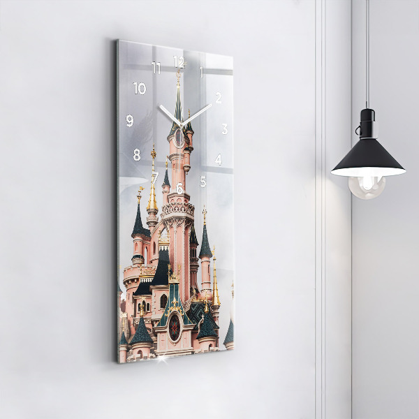 Ceas vertical de perete din sticlă Castelul Disneyland din Paris