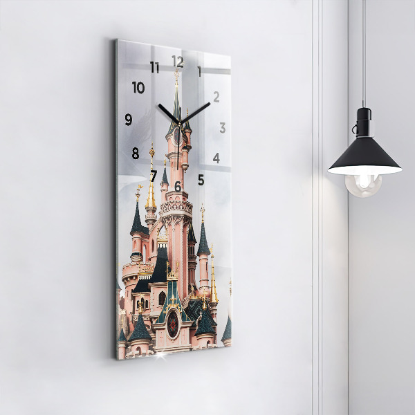 Ceas vertical de perete din sticlă Castelul Disneyland din Paris