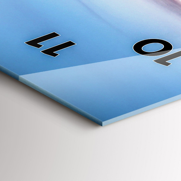 Ceas vertical de perete din sticlă Wrocław dintr-o dronă