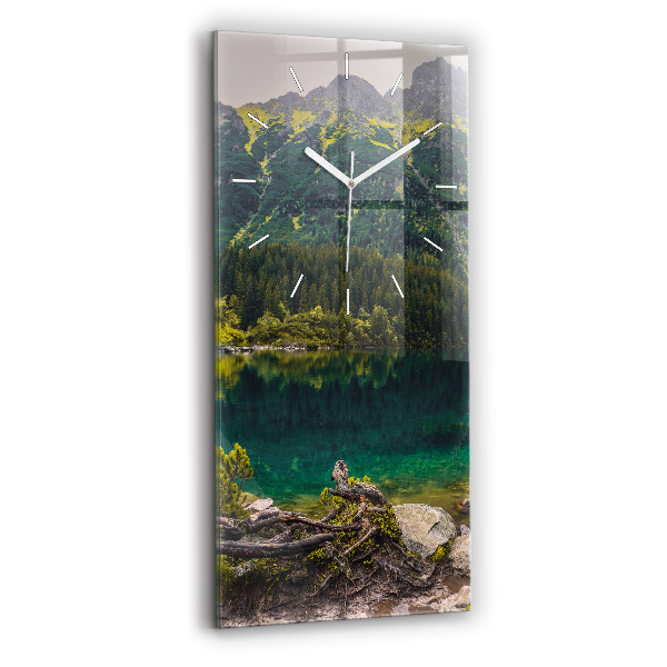 Ceas vertical de perete din sticlă Morskie Oko în Munții Tatra