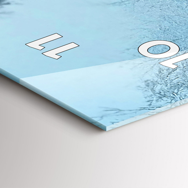 Ceas vertical de perete din sticlă Căprioare pe șine