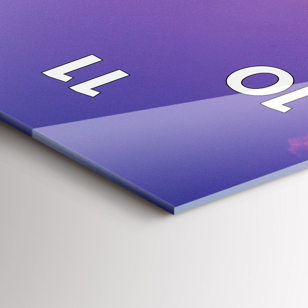 Ceas vertical de perete din sticlă Zgârie-nori din Varșovia