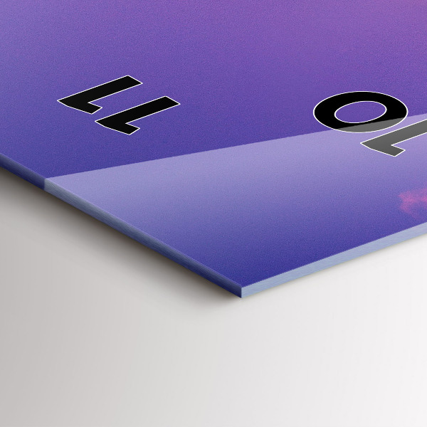 Ceas vertical de perete din sticlă Zgârie-nori din Varșovia