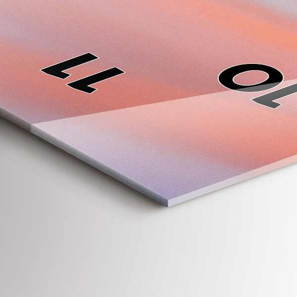 Ceas vertical de perete din sticlă Vedere la lac