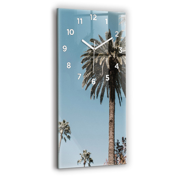 Ceas vertical de perete din sticlă Palmieri din Los Angeles