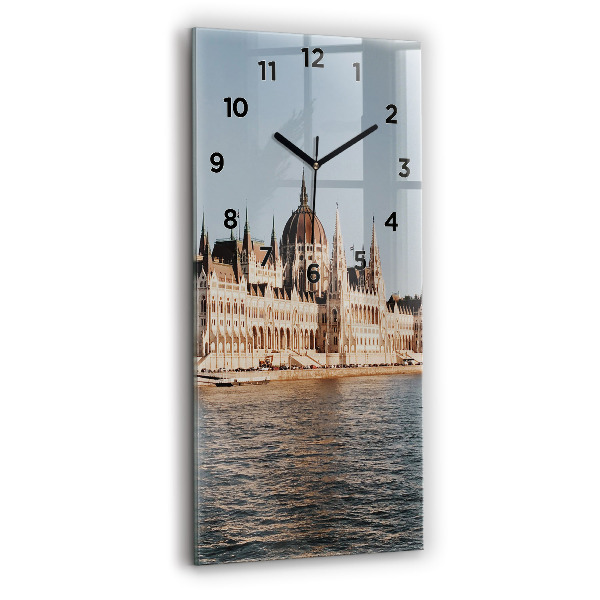 Ceas vertical de perete din sticlă Parlamentul de la Budapesta