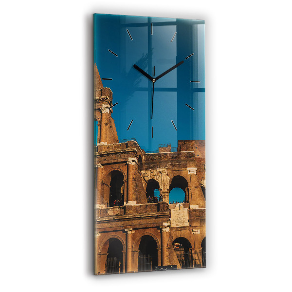 Ceas vertical de perete din sticlă Colosseumul din Italia