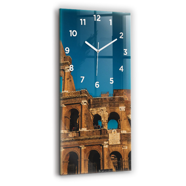 Ceas vertical de perete din sticlă Colosseumul din Italia