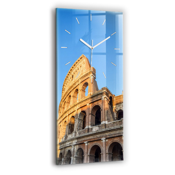 Ceas vertical de perete din sticlă Colosseumul din Roma