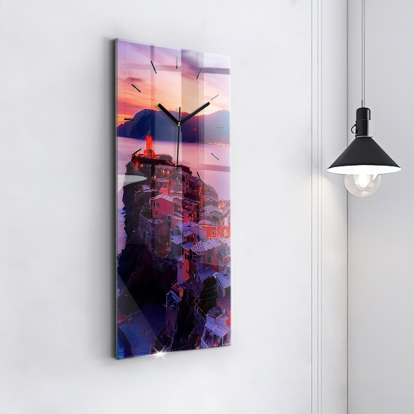 Ceas vertical de perete din sticlă Inscripția amintirilor