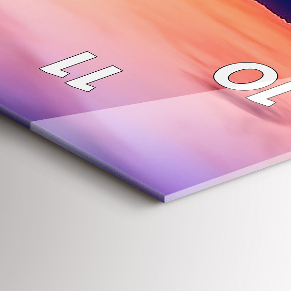 Ceas vertical de perete din sticlă Inscripția amintirilor