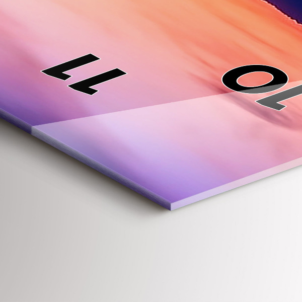 Ceas vertical de perete din sticlă Inscripția amintirilor