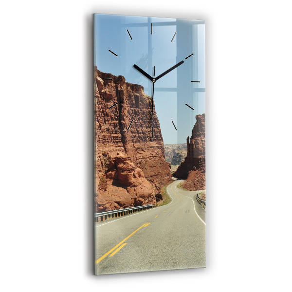Ceas vertical de perete din sticlă Route 66 în SUA