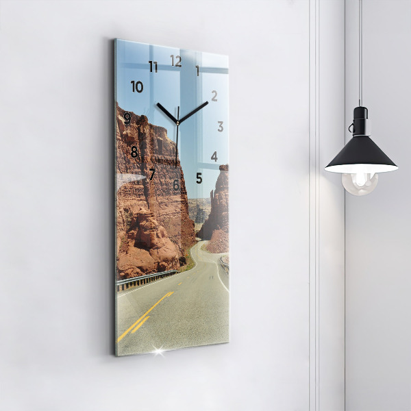 Ceas vertical de perete din sticlă Route 66 în SUA