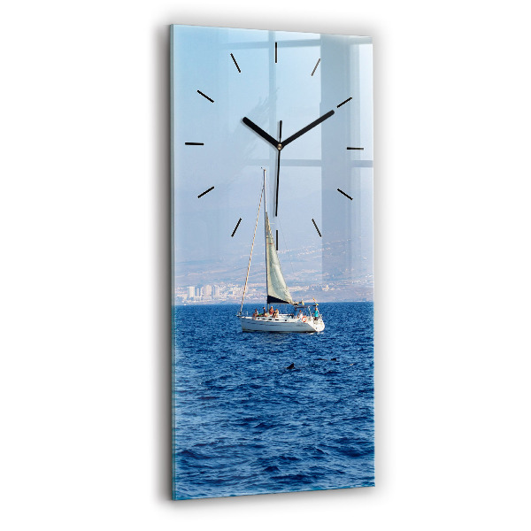 Ceas vertical de perete din sticlă Yacht în Tenerife