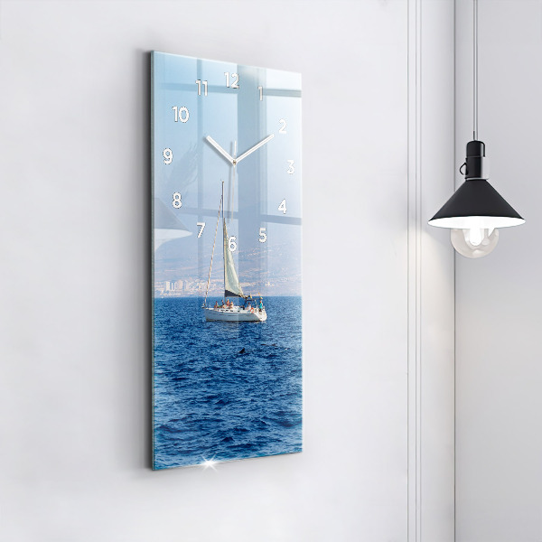 Ceas vertical de perete din sticlă Yacht în Tenerife