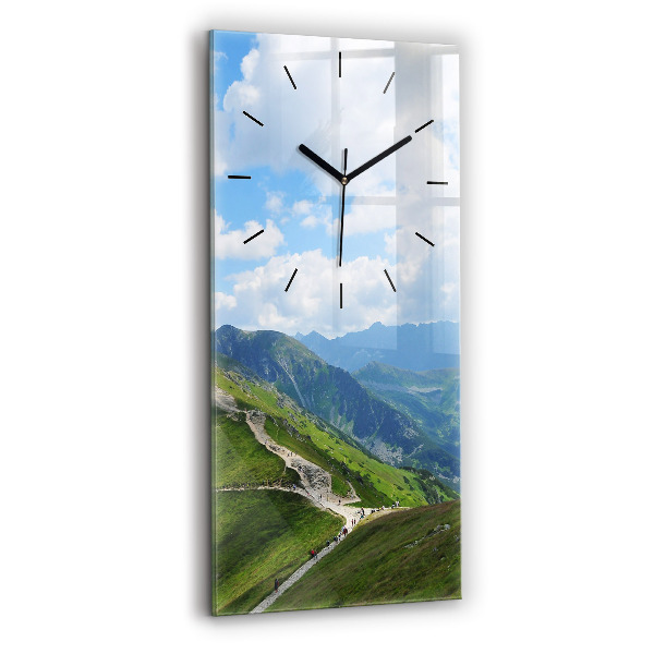 Ceas vertical de perete din sticlă Kasprowy Wierch Zakopane