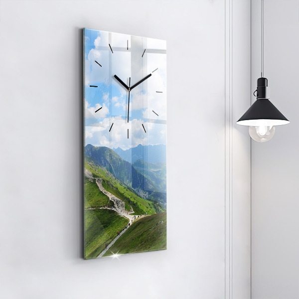 Ceas vertical de perete din sticlă Kasprowy Wierch Zakopane