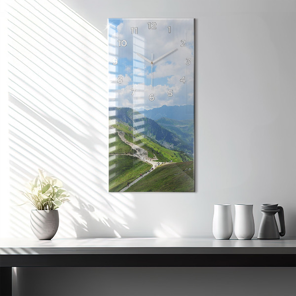 Ceas vertical de perete din sticlă Kasprowy Wierch Zakopane