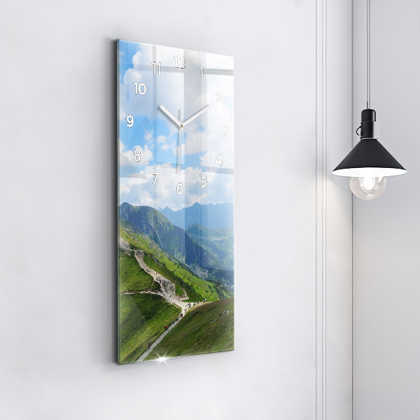 Ceas vertical de perete din sticlă Kasprowy Wierch Zakopane