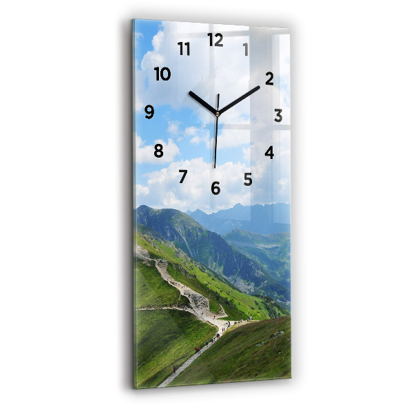 Ceas vertical de perete din sticlă Kasprowy Wierch Zakopane