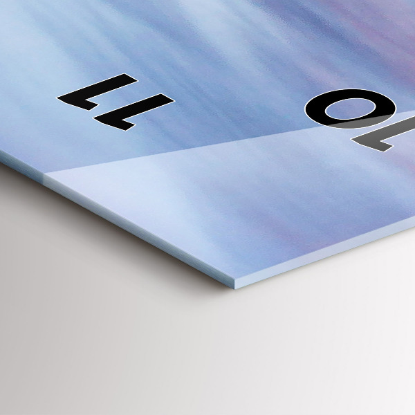 Ceas vertical de perete din sticlă Cabană la munte