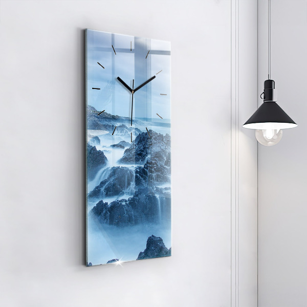 Ceas vertical de perete din sticlă Far