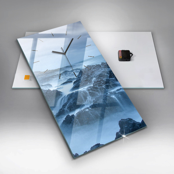 Ceas vertical de perete din sticlă Far