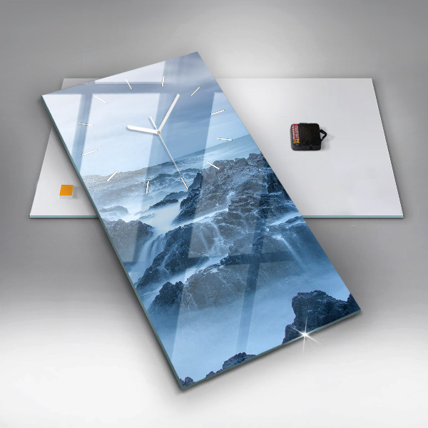 Ceas vertical de perete din sticlă Far