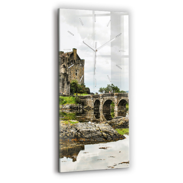 Ceas vertical de perete din sticlă Castelul Eilean Donan, Scoția
