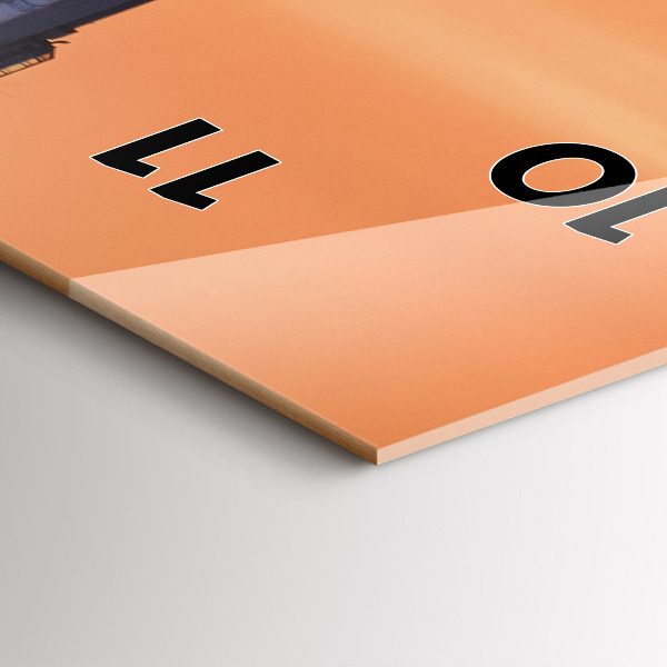 Ceas vertical de perete din sticlă Podul Benjamin Franklin