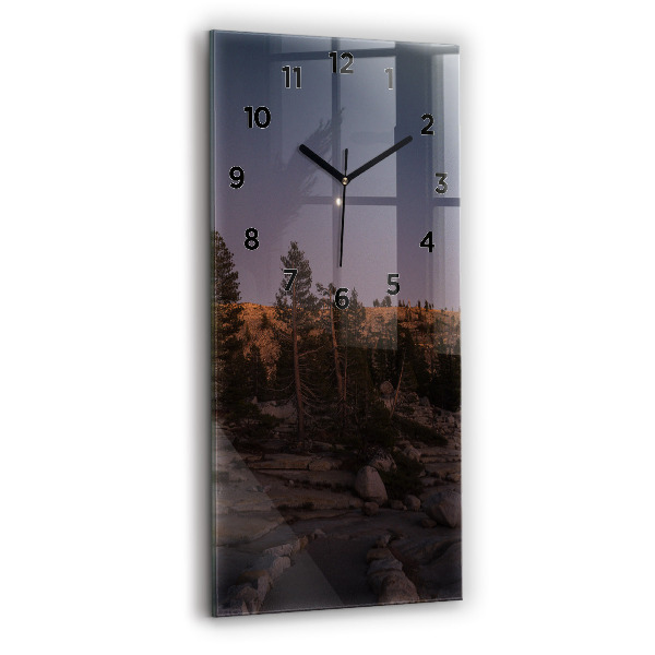 Ceas vertical de perete din sticlă Drumul stâncos al lui Yosemite