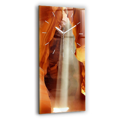 Ceas vertical de perete din sticlă Canionul deșertului