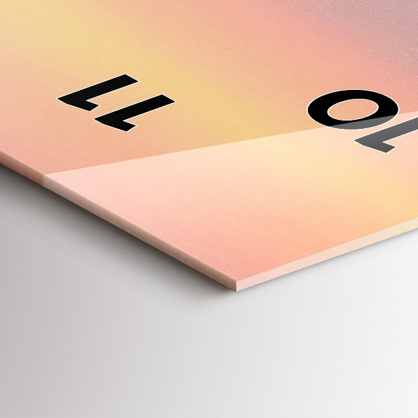 Ceas vertical de perete din sticlă Surfer în Hawaii