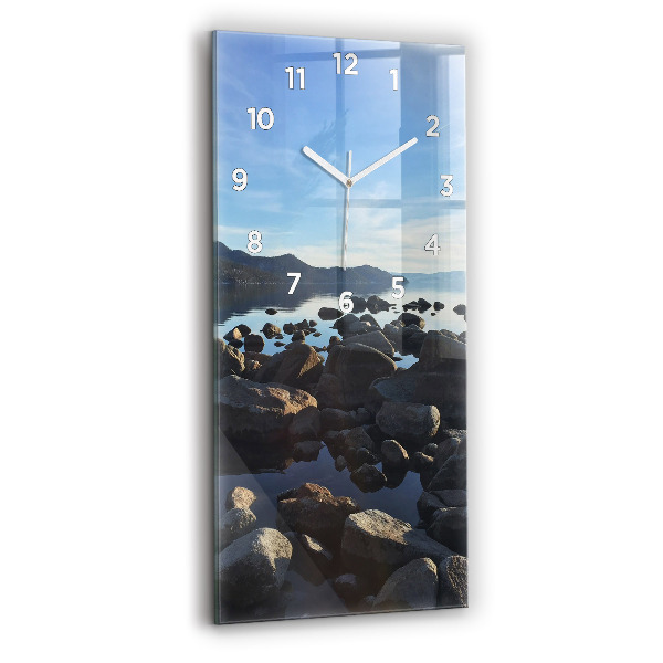 Ceas vertical de perete din sticlă Vedere la mare