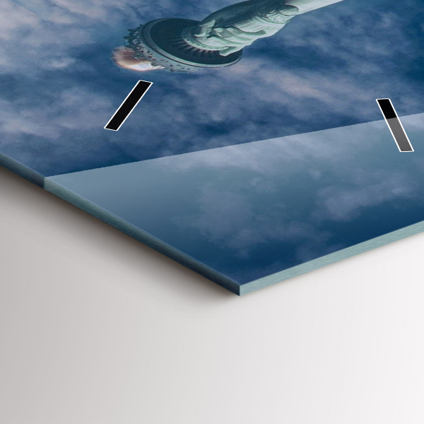 Ceas vertical de perete din sticlă Statuia Libertății New York