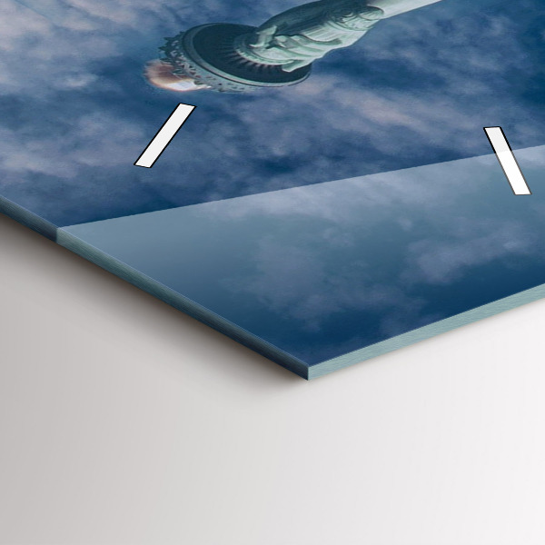 Ceas vertical de perete din sticlă Statuia Libertății New York