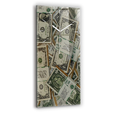 Ceas vertical de perete din sticlă 1 dolar american