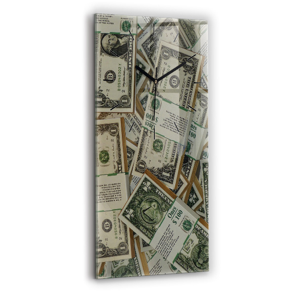 Ceas vertical de perete din sticlă 1 dolar american