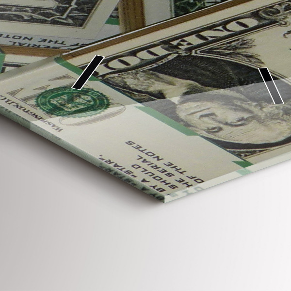 Ceas vertical de perete din sticlă 1 dolar american