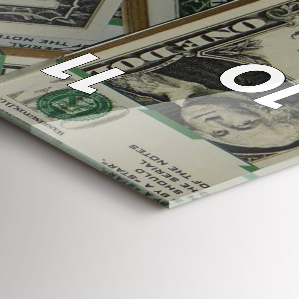 Ceas vertical de perete din sticlă 1 dolar american