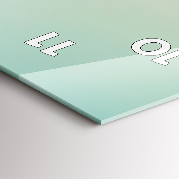 Ceas vertical de perete din sticlă Palmieri în Malibu