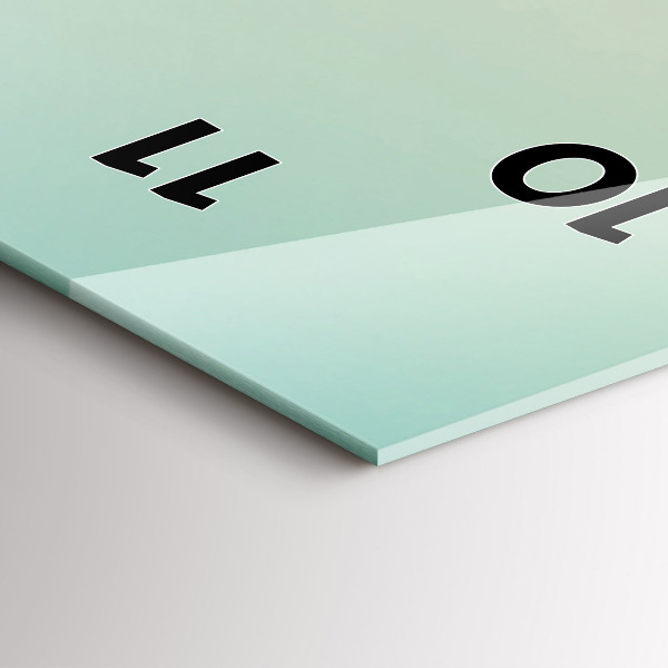 Ceas vertical de perete din sticlă Palmieri în Malibu