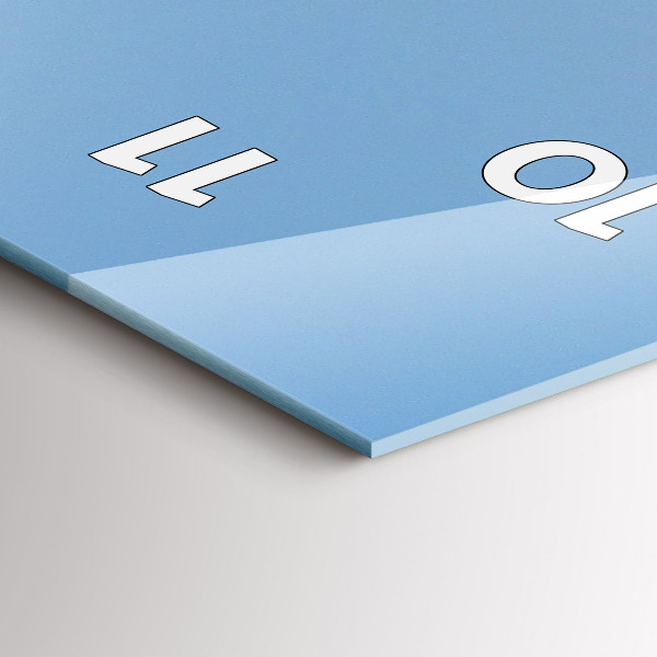 Ceas vertical de perete din sticlă O barcă cu vele pe ocean