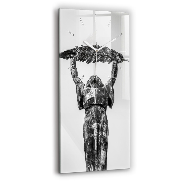 Ceas vertical de perete din sticlă Statuia Libertății din Budapesta