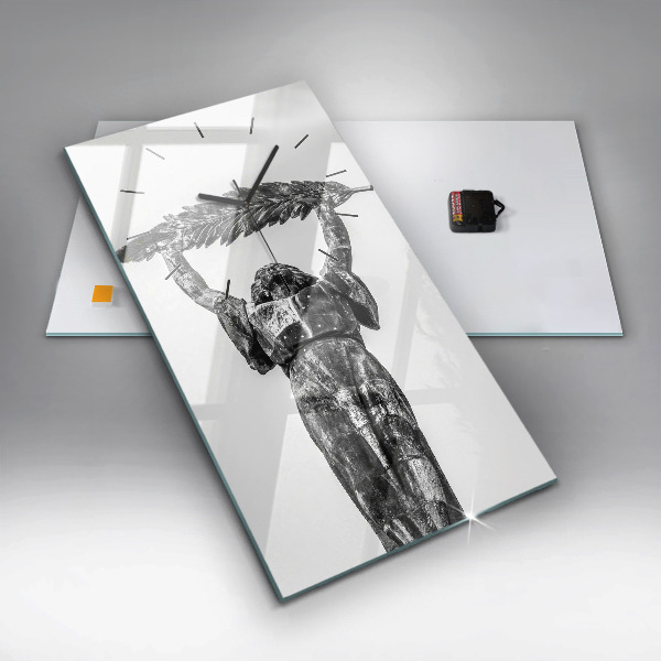 Ceas vertical de perete din sticlă Statuia Libertății din Budapesta